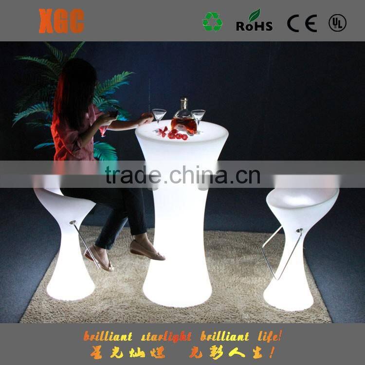 Glowing white color Cocktail Table for birthday party