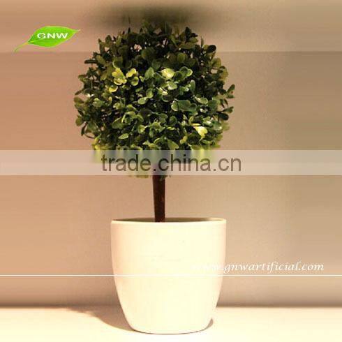 GNW GP003 Artificial Plastic Topiary Ball Plant Pots for office table decoration