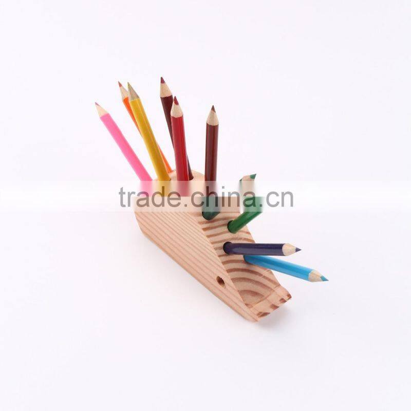 Novelty Wooden Hedgehog Pencil Holder