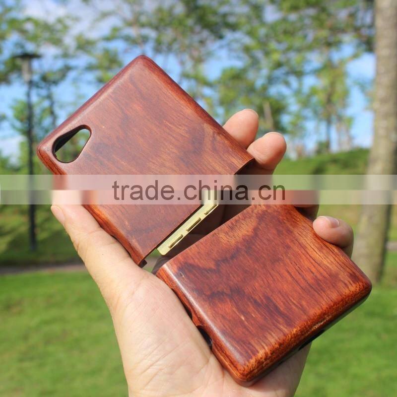 Classical Chinese walnut/bamboo/rosewood/cherry cell phone case for Sony