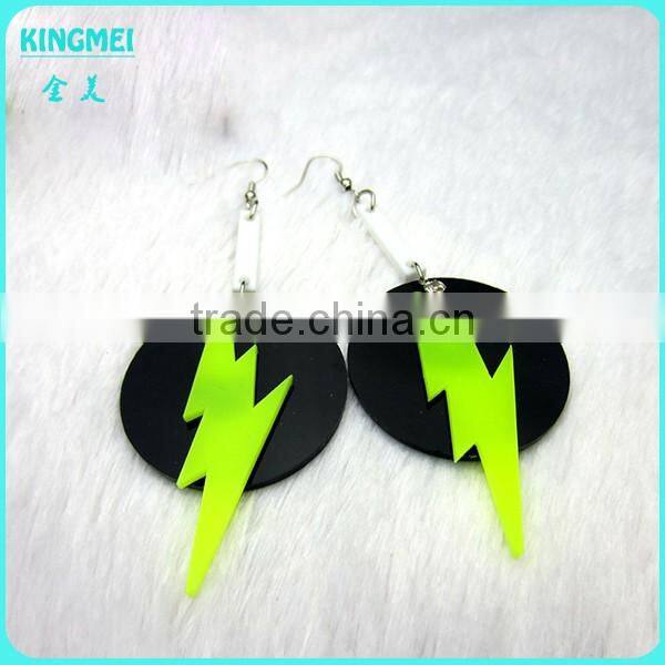 Modern fashion laser cutting mirror and shining acrylic earring for stage and party