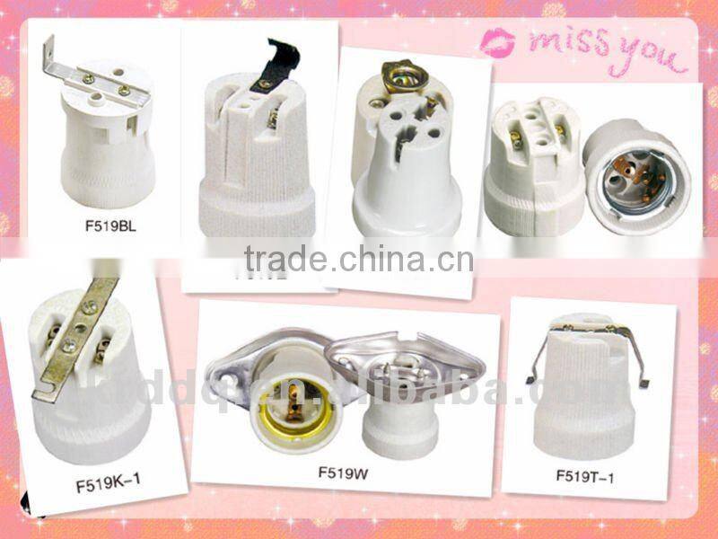 ceramic/porcelain electric lamp holder/lampholder 519BL E27