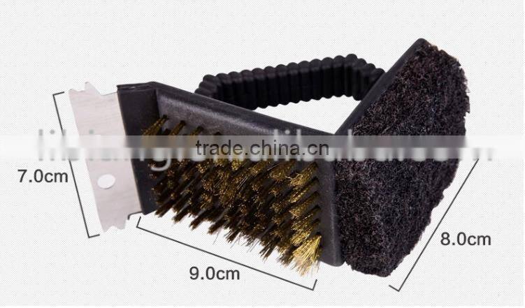 Hot iron shape bbq grill clean brush