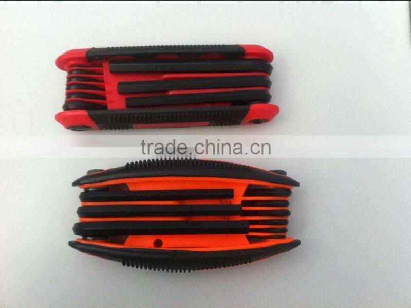 Hand tool double blister pack Black oxide finish carbon steel material Folding Torx Key Wrench Set