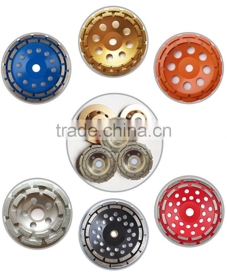 115mm double row diamond grinding wheel 4.5" abrasive polishing disc for concrete granite marble double cup wheel