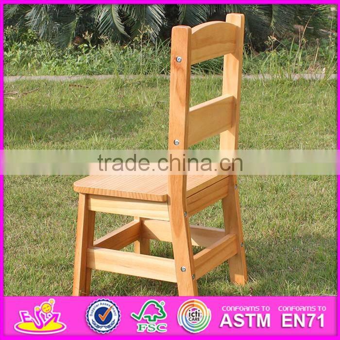 2016 new design natural solid wooden children table and chairs W08G172