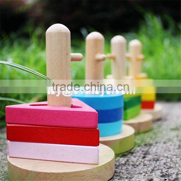 Best sale kids shape matching wooden educational blocks W13E068