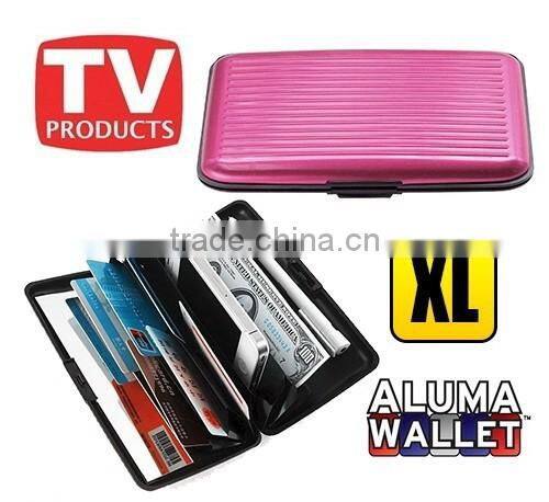 As Seen On TV RFID Security Large Aluminum Wallet/Long Credit Card&Cash Holder