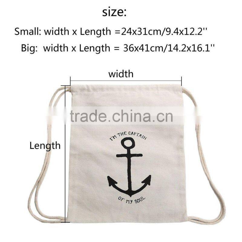 Organic Cotton Drawstring Bag Drawstring Backpack