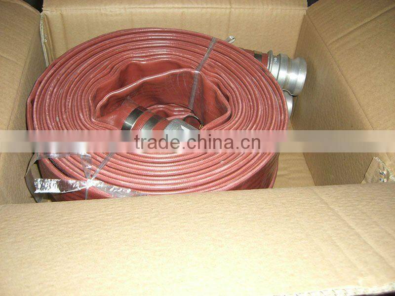 Red PVC layflat hose