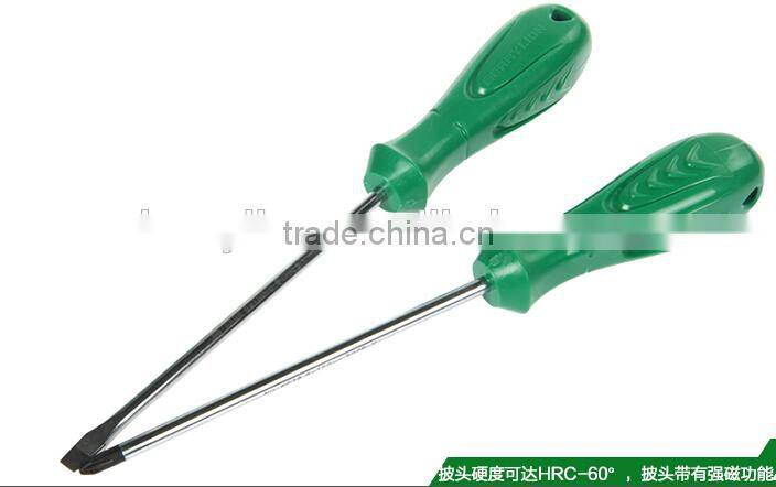 Flat and plus head plastic handle screwdriver, cheap price hammer screwdriver
