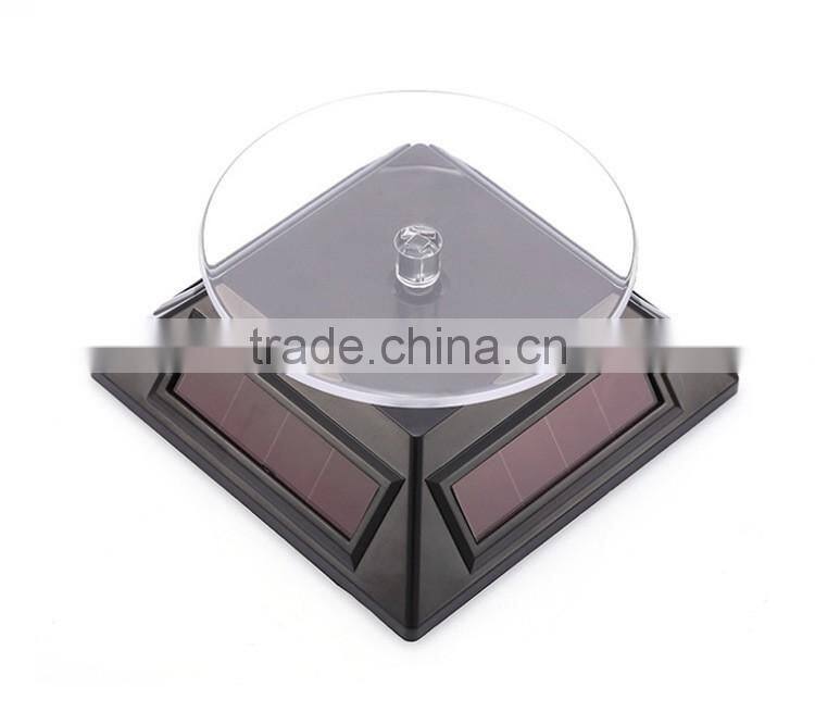Solar Powered Rotating Jewellery Mobile Phone Ring Bracelet Watch Display Stand