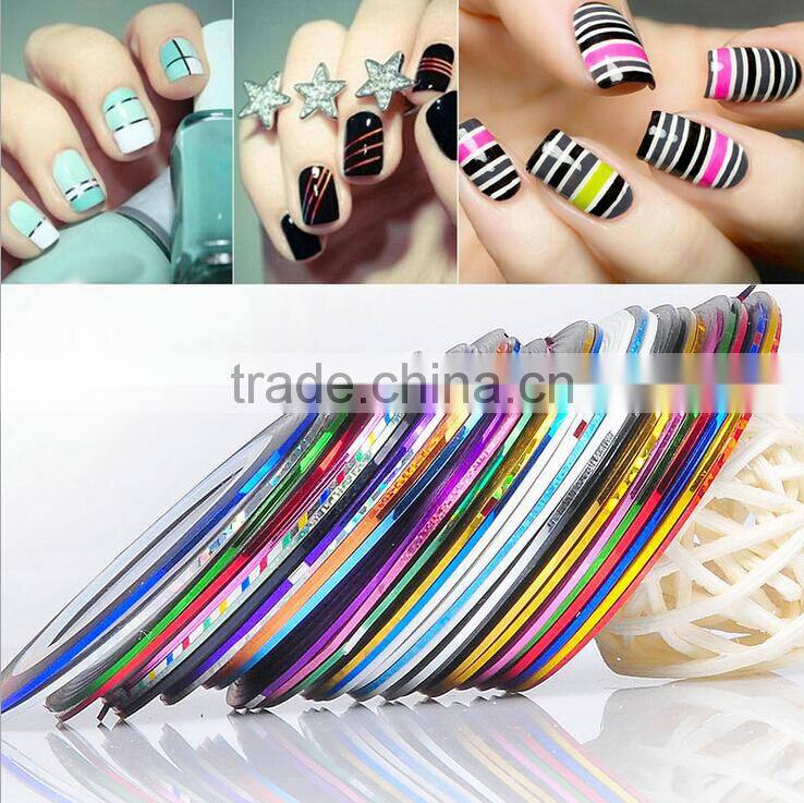 DIY Nail Art Decoration 3D colorful Nail Tape nail art stripe tape