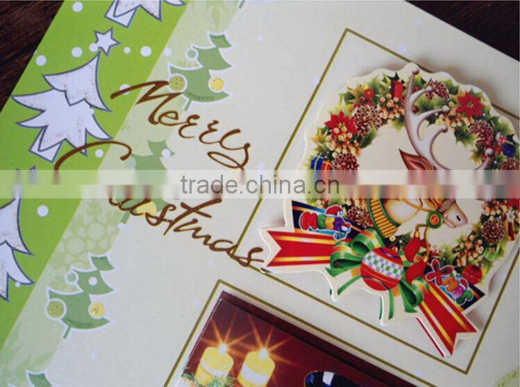 High Quality Paper Material Greeting Card Christmas Greeting Cards Handmade Paper Cut Christmas Greeting Cards Designs