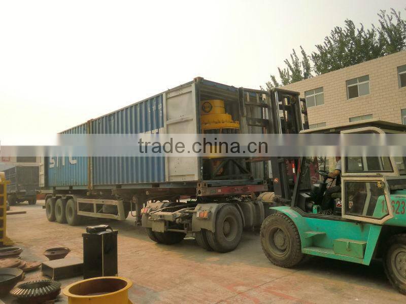 pulley spring type conical crusher for secondary crushing stage