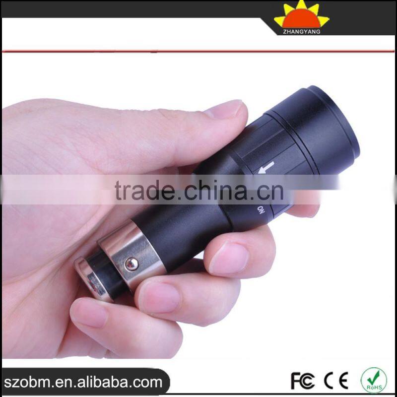 Wholesale OEM XP-E LED Portable Aerospace Aluminum Alloy Rechargeable Light LED Flashlight Torch