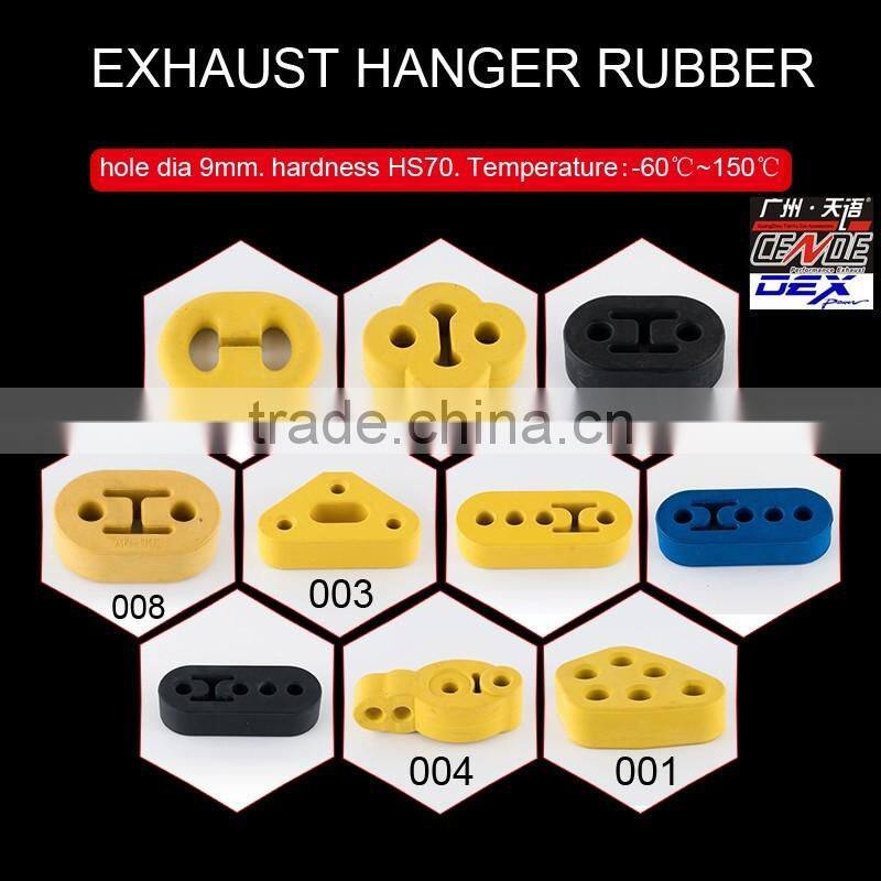 automobile exhaust hanger rubber in exhaust system