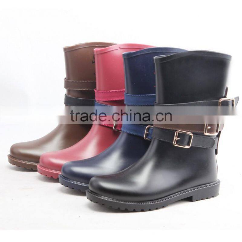 good shape mid-tube fashion rain boots for women from QINGHONG Factory