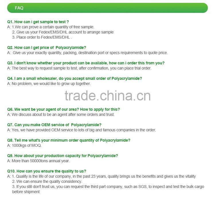 Best price Anionic Polyacrylamide as drilling polymerand waste water treatment chemical