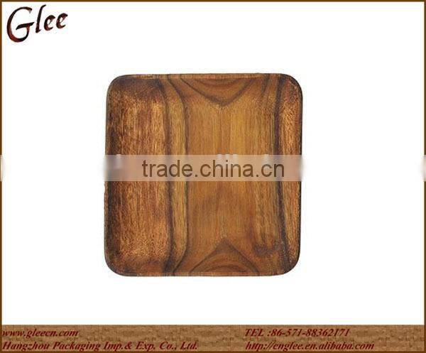 beauty acacia wood antique wooden plate for breakfast