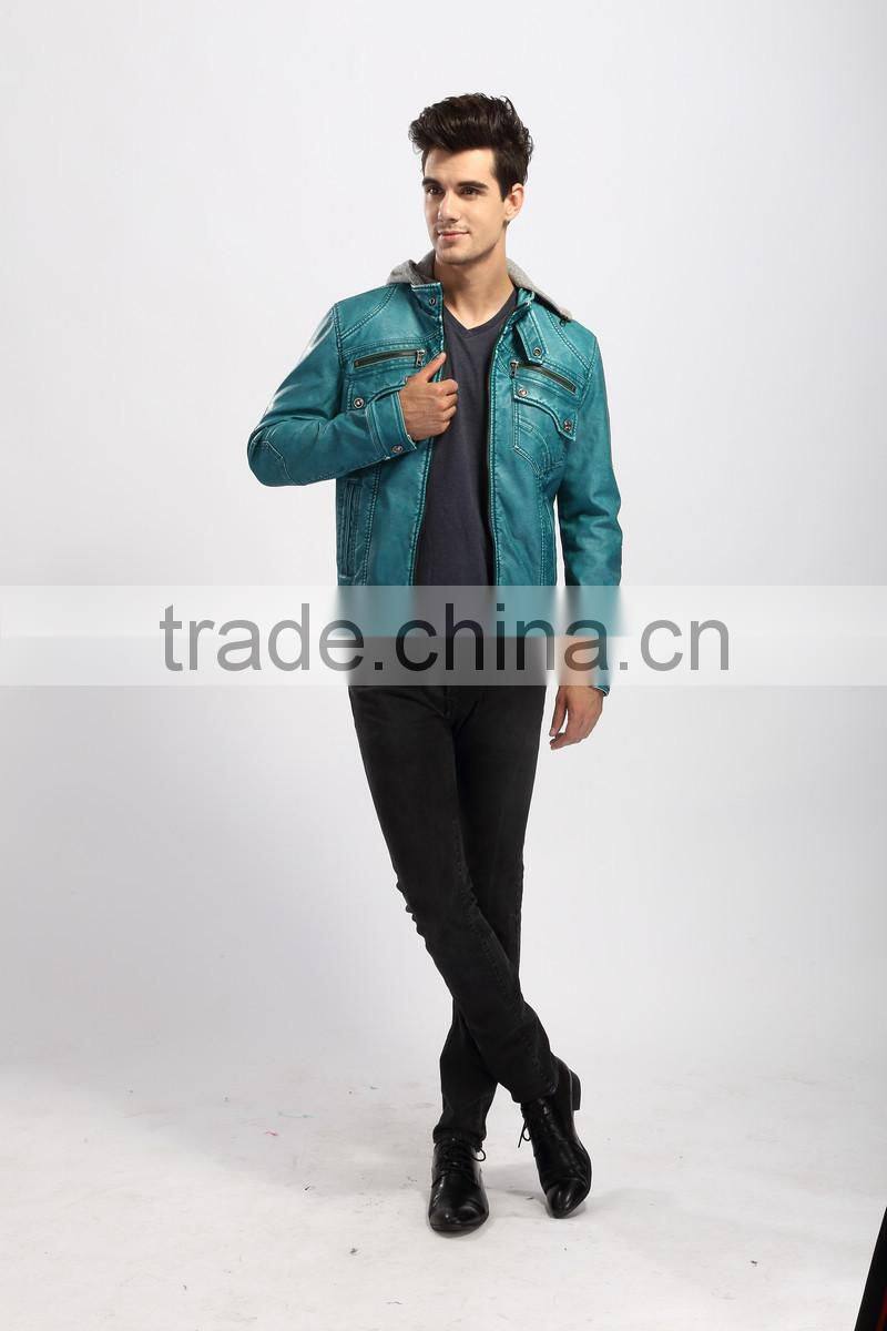 2015 New Style Fashion Pakistan Leather Jackets For Men