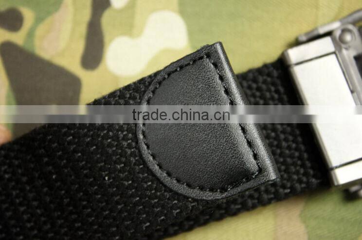 custom black metal buckle military tactical trainer canvas inside belts