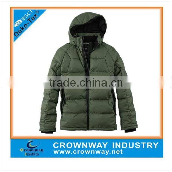 cheap outdoor mens polyester ultralight down jacket with a detachable hood