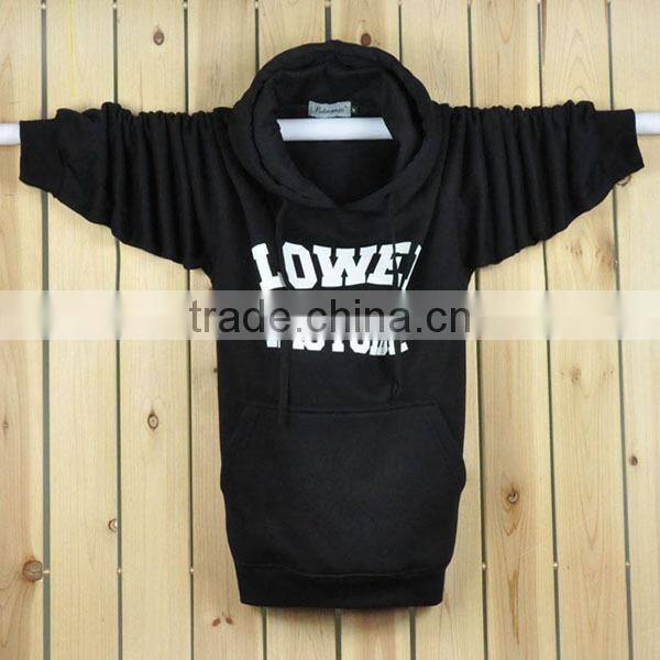 hip hop plain slim fit sports hoodies