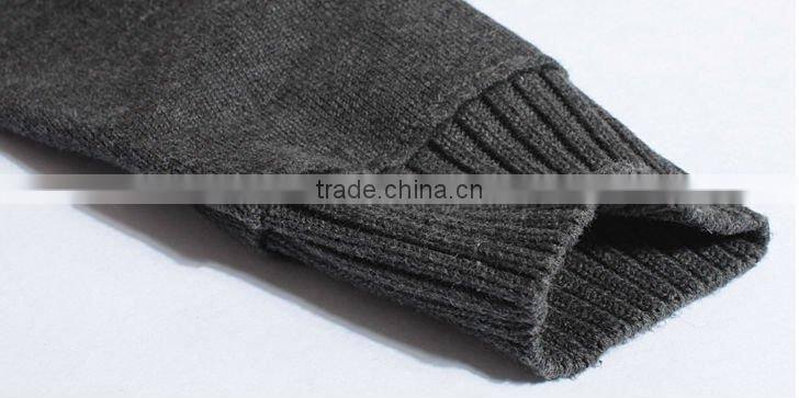 latest men's knitted double collar sweater