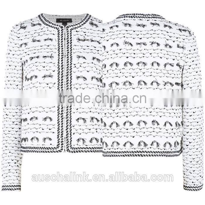 factory price new fashion elegant ladies knitted jacket