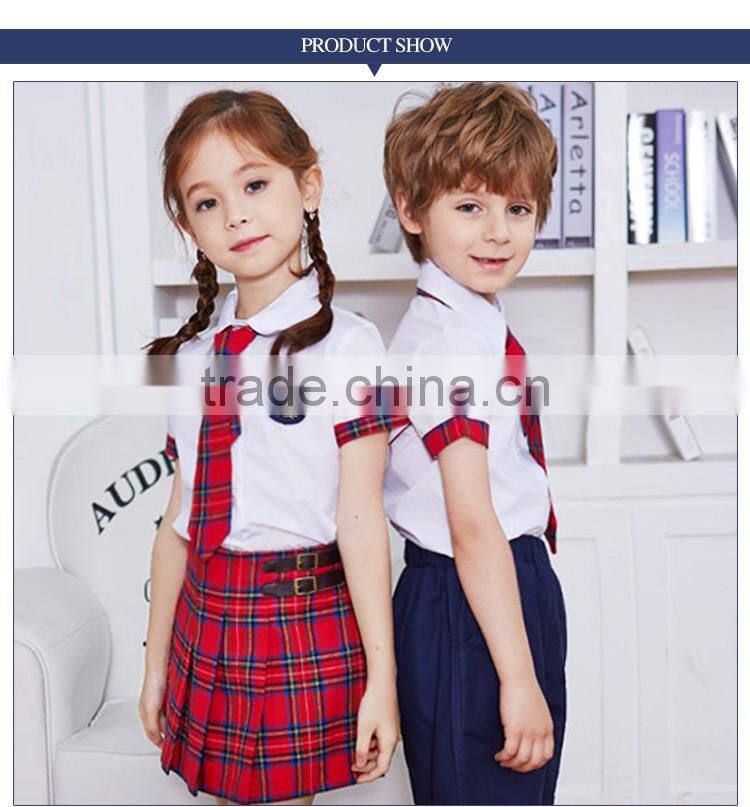 Skirt And Shirt With Short Pants School Uniform Shirts 100% Cotton
