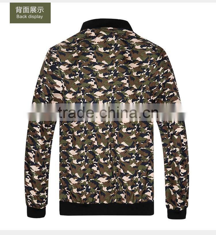 Hot Selling Popular High Quality Sport Men Jacket Camo Coat Causal Outdoor Thin Zipper Outwear