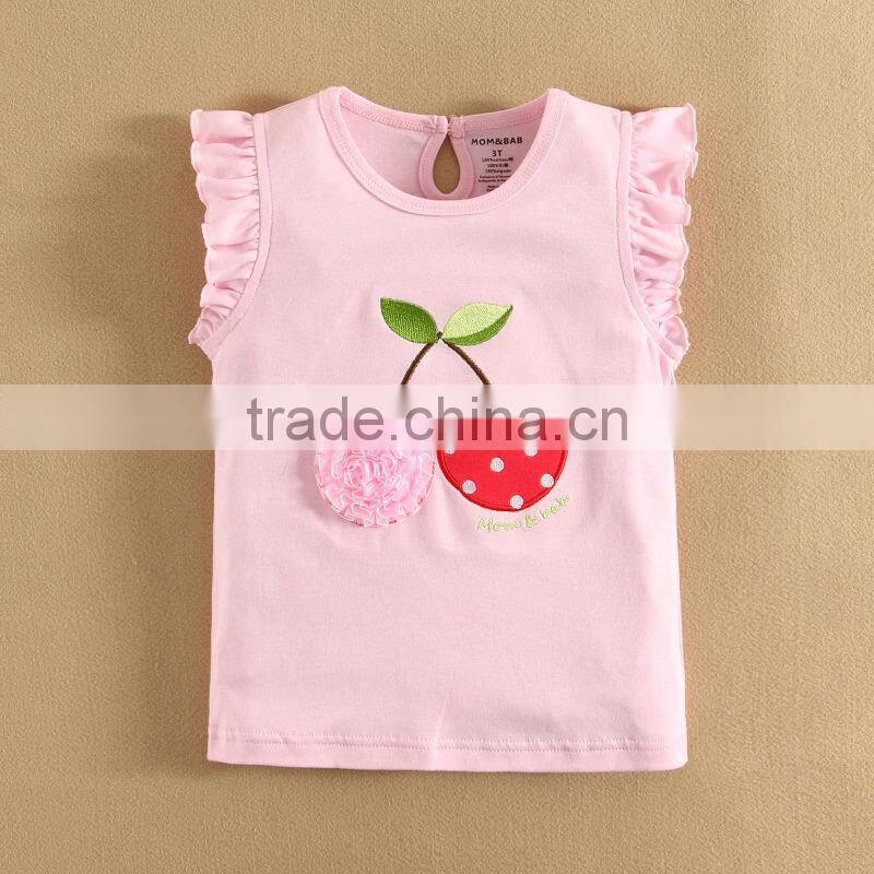 Fashion Summer Embrodery Design mom and bab Latest Shirts for Girls
