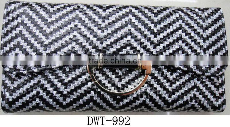 New hot Lady pu leather wave zigzag glitter hot wallet