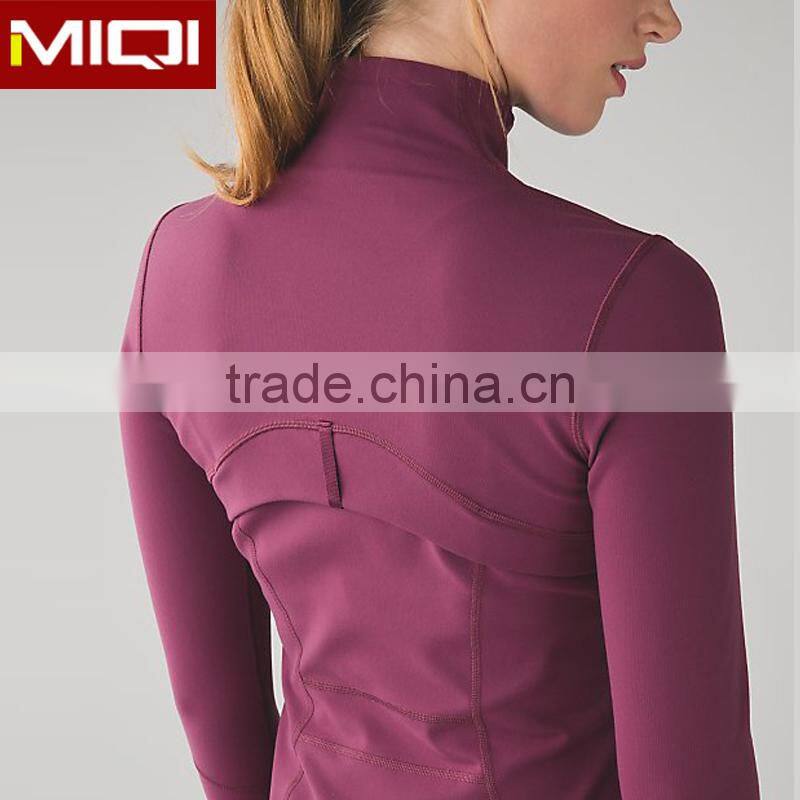 Women's fitness apparel high quality fitness clothing women jacket with hoodie