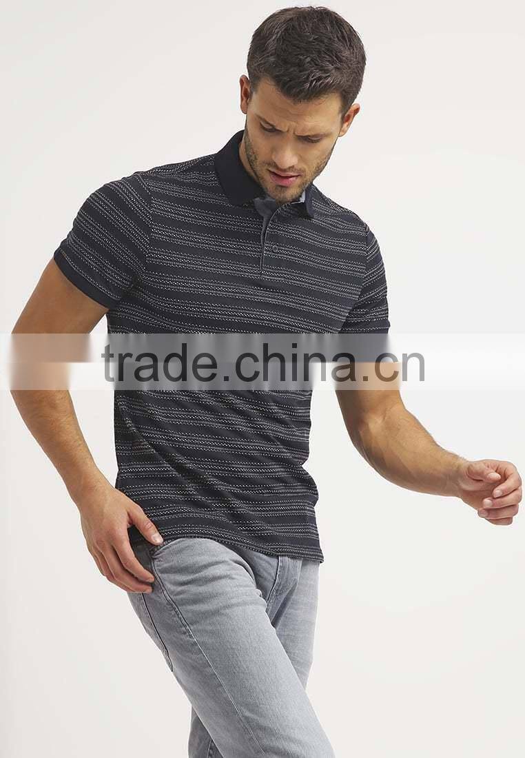 MGOO Summer Fashion Men Striped Polo Shirts 100% Cotton Short Sleeve Slim Fit Polo Shirt