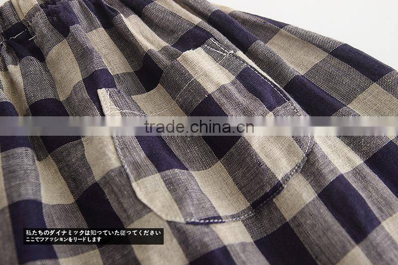 Cotton Mix Linen Fabric Harem Pants Wholesale Boutique Children Clothing Trouser