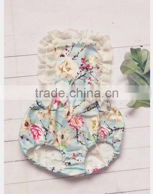 Factory OEM Service Baby Clothes Toddler Clothing Floral Lace Tulle Rompers