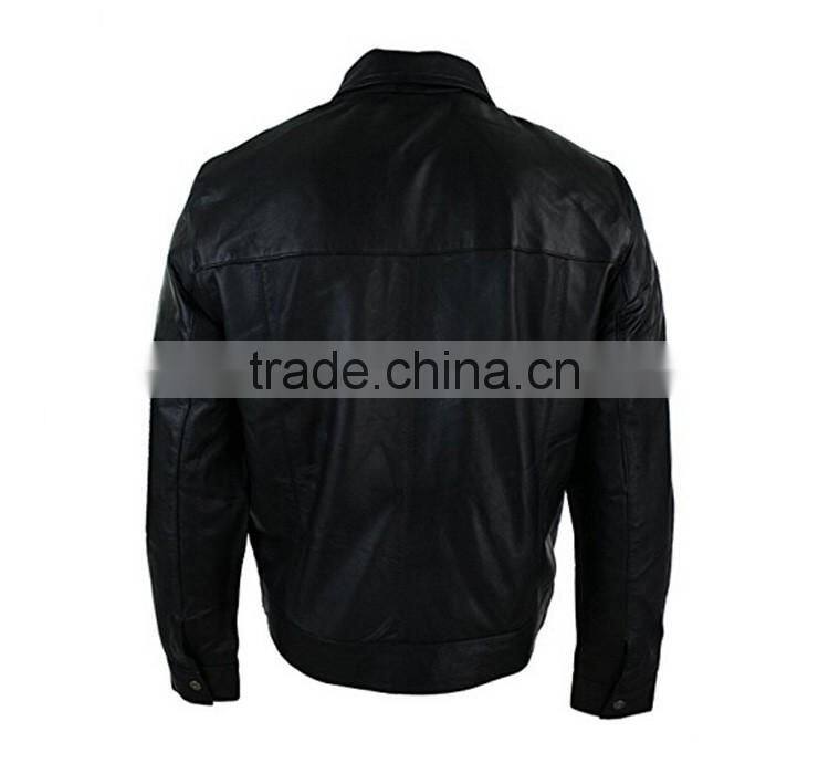 Hot sale prices men motorcycle leather jacket