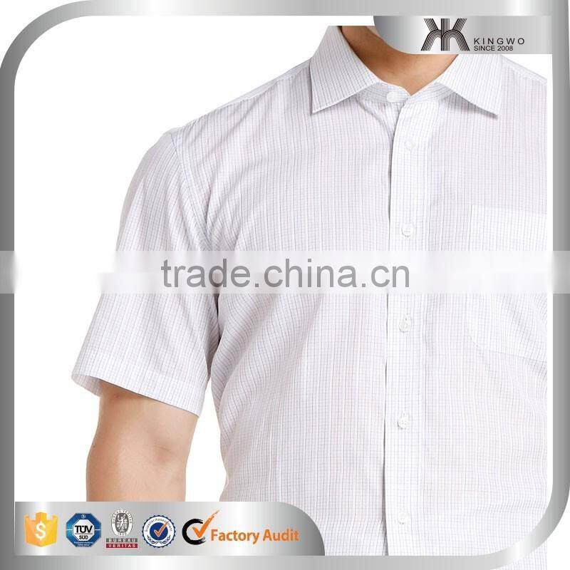 Latest Shirts Pattern For Men Business Man Office Short Sleeves Shirts