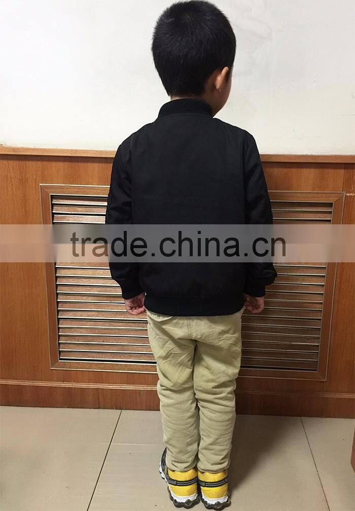 Newest Design European Style Black Plain Girls Fancy Jacket