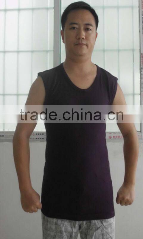 Mens wool fitted tank tops stock STT01
