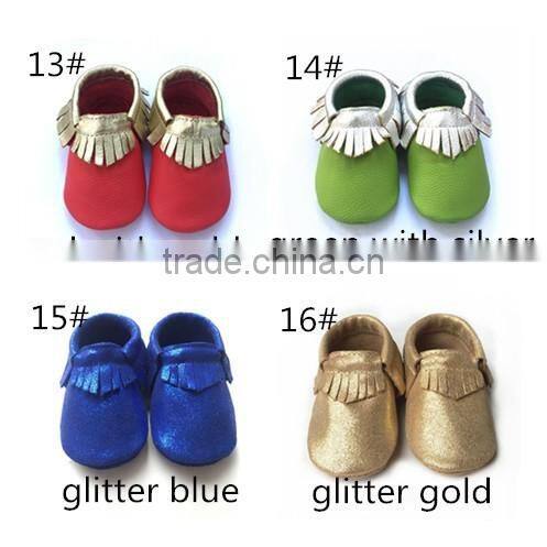 American flag design genuine leather suede outsole breathable baby moccasin shoes
