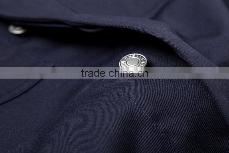 safety workwear manufacturer 6OZ navy blue FR fire fighting suit nomex suits