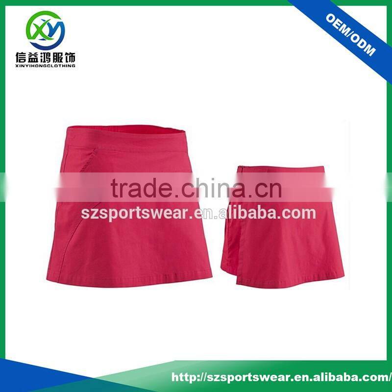 Best Seller Red Color A-Line Anti-shrink women's Golf Skort