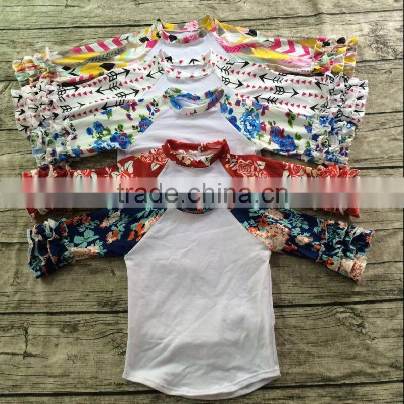 2017 Autumn new product casual top girl clothes ruffle sleeve style clothes baby kids