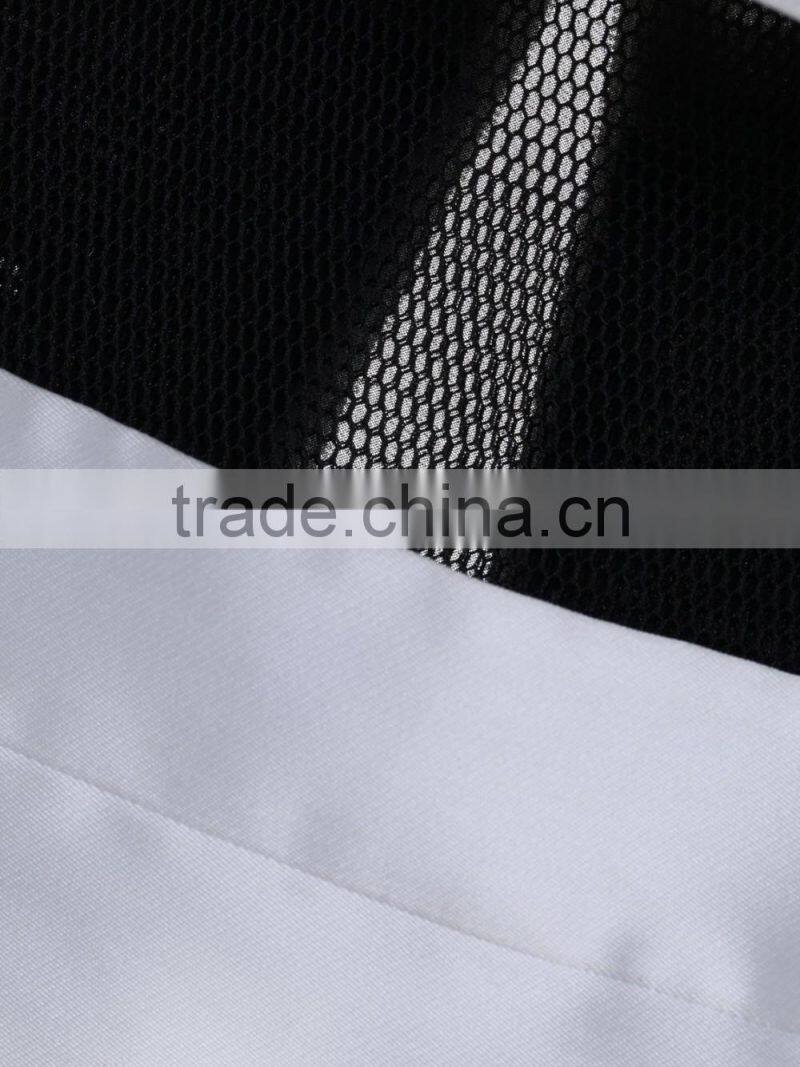 Ladies white combined prom fake two-piece dress