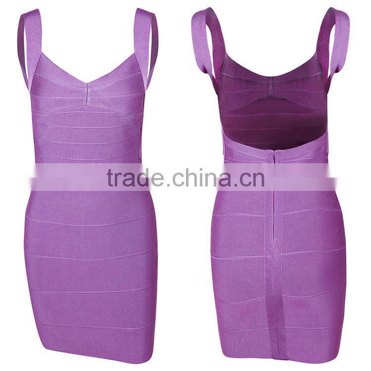 2016 Latest Design lady dresses backless sexy women bandage dress for evening
