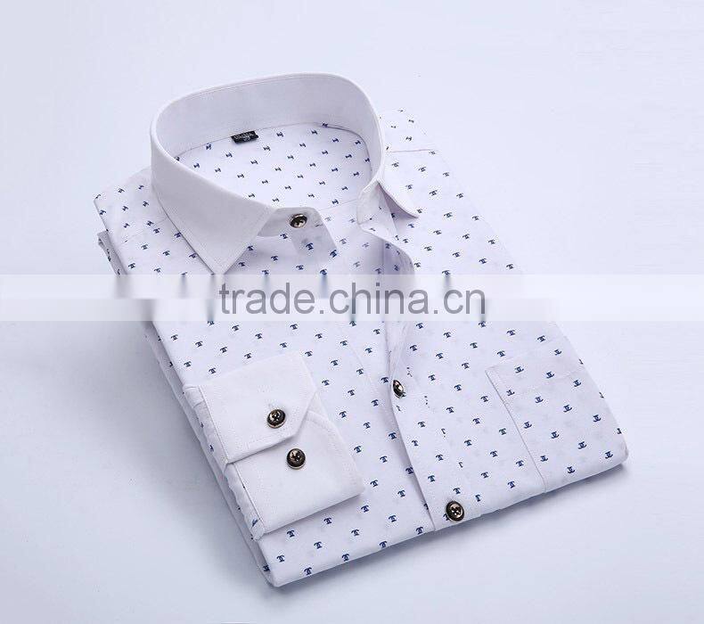 Yiwu factory OEM high quality cotton shirt elegant for men 2016