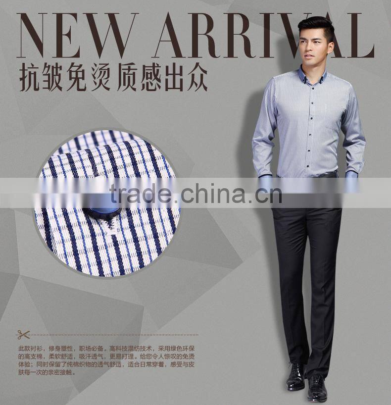 Men's New Stylish Contrast Color Oxford Formal Dress Shirts